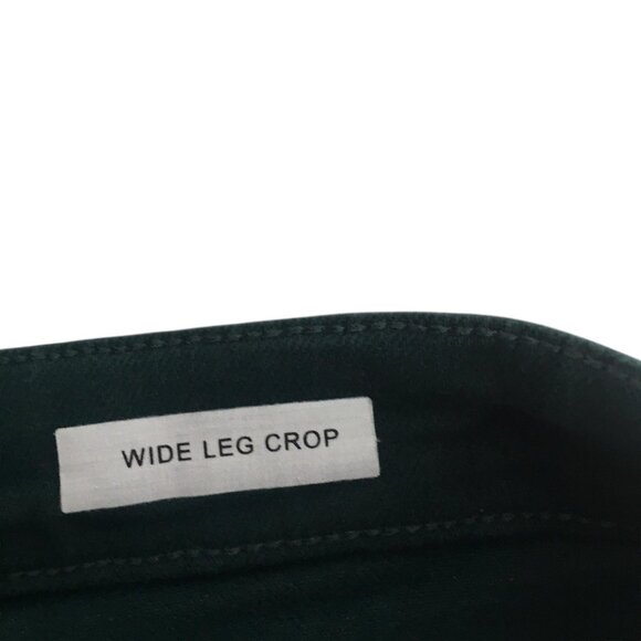 Judy Blue Jeans Womens 13/31 Green Wide Leg Crop Button Fly Raw Hem JB88104 - Picture 7 of 16